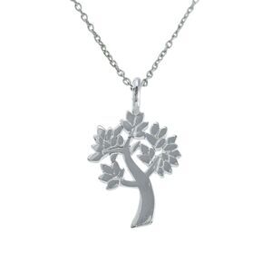 NWT Footnotes Thailand Sterling Silver 925 Family Tree Pendant Necklace 16"-18"